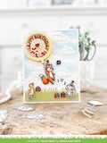 Lawn Fawn Really High Five 4”x6” Clear Stamp Set and Coordinating Custom Craft Die Set (LF2215, LF2216), Bundle of 2 Items