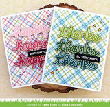 Lawn Fawn Scripty Bubble Sentiments 4"x6" Clear Stamp Set and Coordinating Dies, Bundle of 2 Items (LF2502, LF2503)