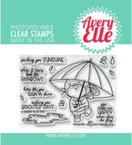 Avery Elle - Look for Rainbows - Bunny with Umbrella - Stamps, Dies and Storage Pocket