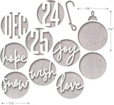 Tim Holtz Holiday 2019 - Christmas Circle Words and Plastic Dimensional Domes - 2 Items