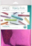 Gina K Designs Holographic Fancy Foil 6 x 8 inch Sheets - Twinkling Pink, Glimmering Gold and Brillant Blue with Storage Pocket