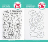 Avery Elle Birthday Paw-ty - Critters Party and Celebration Stamp & Die Set with Pocket