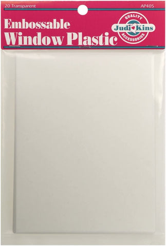 Judikins Embossable Window Plastic Sheets, 4.25-Inch x 5.5-Inch, Clear, 20-Pack