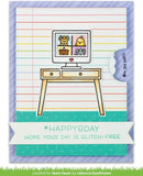 Lawn Fawn Virtual Friends 4"x6" Clear Stamp Set and Coordinating Dies, Bundle of 2 Items (LF2504, LF2505)