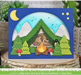 Lawn Fawn Forest Backdrop Die and Mountain Stencil - 2 Item Bundle