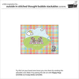 Lawn Fawn Die Sets - Outside in Stitched Thought Bubble Stackables and Stitched Thought Bubble Frames - 2 Item Set