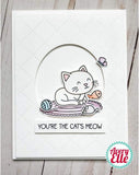 Avery Elle - Whiskers - Cat-Themed Clear Stamps, Steel Dies and Storage Pocket
