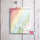 Avery Elle - Loads of Hello - Bold Sentiments Clear Stamps, Coordinating Dies & Pocket