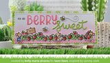 Lawn Fawn Berry Special 4"x6" Clear Stamp Set and Coordinating Dies (LF2764, LF2765) Plus 1 Stamp/Die Storage Pocket, Bundle of 3 Items