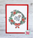 Avery Elle - Rustic Wreath - Winter Holiday Cards Clear Stamps, Steel Dies and Storage Pocket