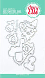 Avery Elle - Unicycle - Critter Birthday Themes Clear Stamps, Steel Dies & Storage Pocket