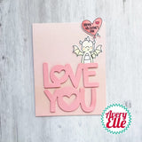 Avery Elle - Dragon Love - Valentine Loved Theme Stamp and Die Set with Storage Pocket