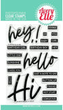 Avery Elle - Loads of Hello - Bold Sentiments Clear Stamps, Coordinating Dies & Pocket