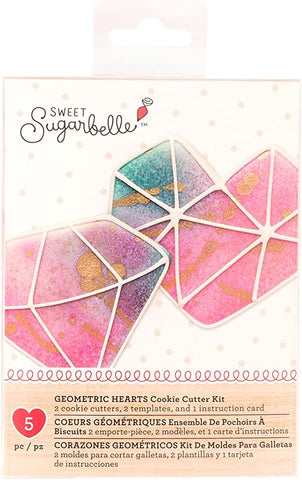 Sweet Sugarbelle 2 Piece Cookie Cutters Geo Heart Valentine's Day