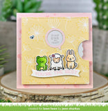 Lawn Fawn Say What Spring Critters 4”x6” Clear Stamp Set and Coordinating Custom Craft Die Set (LF2228, LF2229), Bundle of 2 Items