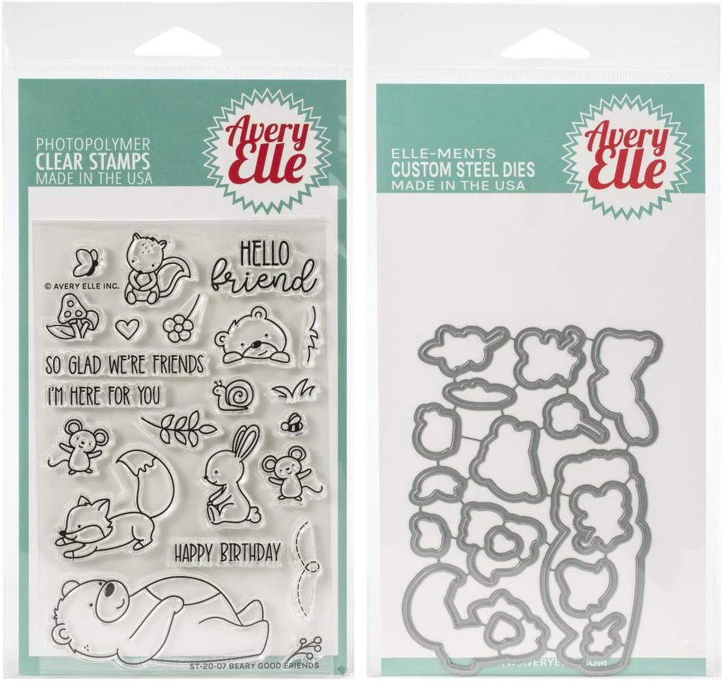 Avery Elle - Beary Good Friends - Clear Stamps, Steel Dies and Storage –  Grrl Friday