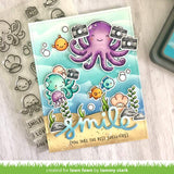 Lawn Fawn Ocean Shell-fie 4"X6" Clear Stamps and Coordinating Die Set, 2 Item Bundle (LF2329, LF2330)