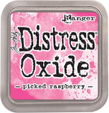 Ranger Tim Holtz Distress Oxide Ink Pads - Abandoned Coral, Wild Honey, Picked Raspberry, Peacock Feathers, Salty Ocean and Seedless Preserves - Bundle of 6 Ink Pads - Set Released June 2017