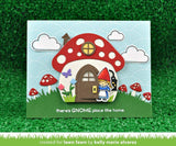 Lawn Fawn Oh Gnome! Clear Stamp Set and Matching Lawn Cuts Die Set (LF1880, LF1881) Bundle of Two Items