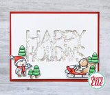Avery Elle - Winter Friends - Holiday Critter Clear Stamps, Steel Dies and Storage Pocket