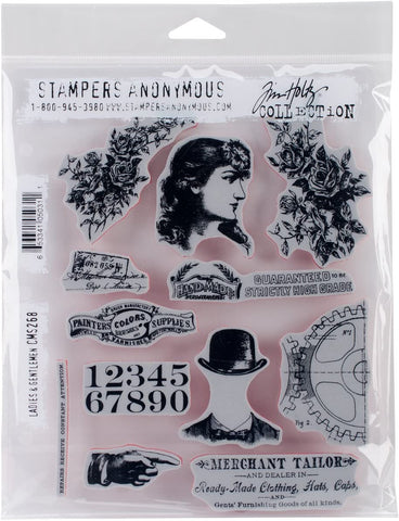 Stampers Anonymous CMS268 Tim Holtz Cling Stamps, Multi-Colour, 7 x 8.5-Inch