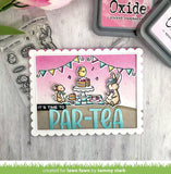 Lawn Fawn 3"x4" Tea-Rrific Day Clear Stamp Set Add-on and Coordinating Dies (LF2858, LF2859)