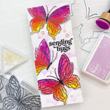 Pinkfresh Studio Butterflies - Stamp, Layering Stencils and Die - 3 Items