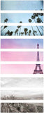 Heidi Swapp - Lightbox Backgrounds Set - Palm Trees, Urban & Eiffel Tower - 3 Item Set - 9 Background Inserts
