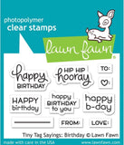 Lawn Fawn - Tiny Tags and Tiny Tags Sayings Trio - Stamps and Die Set - 3 Items