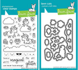 Lawn Fawn Unicorn Picnic Clear Stamps and Dies - 2 Items