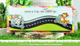 Lawn Fawn Scootin' by 4"x6" Clear Stamp Set and Coordinating Die Set, Bundle of 2 Items (LF2554, LF2555)