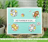 Lawn Fawn 4"x6" Pool Party Clear Stamp Set and Coordinating Dies (LF2854, 2855), 1 Stamp/Die Storage Pocket, Bundle of 3 Items