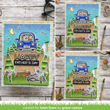 Lawn Fawn Car Critters 3x4 Clear Stamp Set, Coordinating Die, Reveal Wheel Add-on Die and Template (LF2338, LF2339, LF2340, LF2341)