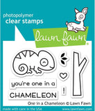 Lawn Fawn Coloring Mini Sets - One In A Chameleon and Color My World - Stamps and Dies - 4 Items