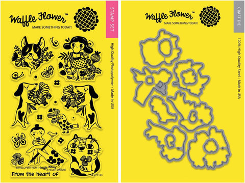 Waffle Flower - Enveloper from - Stamp and Die Set