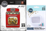 Tim Holtz Holiday 2021 - Retro Oven Thinlits & Rounded Square Shaker Domes - 2 Items