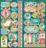 Graphic 45 Ephemera Queen Collection Pack and Patterns & Solids Pad - 12x12 Decorative Papers - 2 Items