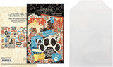 Graphic 45 Well Groomed - Cat and Dog Themes - 8x8 Paper Pad, Die-cuts, Ephemera And Pocket, Red, Black, Blue, Yellow, 4-x-6-Inch