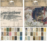Tim Holtz Backdrops 2021 Set - Backdrops Volume #1 and Volume #2 - 6x10 Decorative Papers