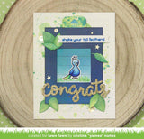Lawn Fawn - Hello Peacock Bundle - Peacock Before 'n After Clear Stamp and Die Sets with Hello Border Die - 3 Items