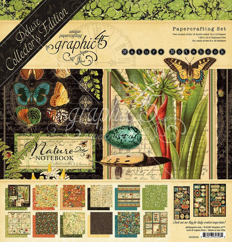 Nature Notebook DCE - Graphic 45 Deluxe Collector's Edition Pack 12 x 12 Paper-Crafting Set