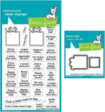 Lawn Fawn Love Poems 4x6 Clear Stamps and Coordinating Custom Dies (LF2167, LF2168), Bundle of 2 Items