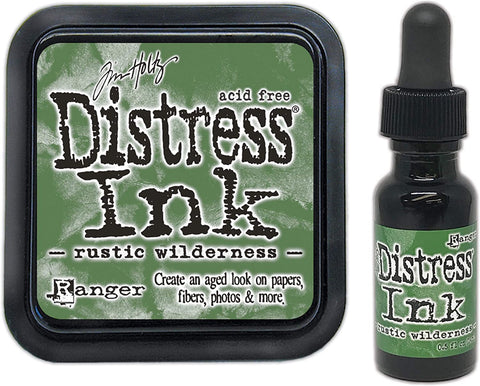 Tim Holtz Distress Rustic Wilderness November 2020 Release, Distress Ink Pad and Reinker, Bundle of 2 Items