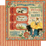 Graphic 45 Come One, Come All! Collection Pack and Patterns & Solids Pad - 12x12 Papers - 2 Items, Vintage Shades of Red, Yellow and Blue