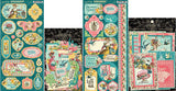 Graphic 45 Ephemera Queen - Chipboard Die-Cuts, Cardstock Die-cuts, Stickers, Ephemera with Storage Pocket