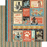 Graphic 45 Well Groomed - Cats and Dogs Collection Pack and Patterns & Solids Pad - 12x12 Decorative Papers - 2 Items