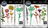 Tim Holtz Sizzix Flower Stems Thinlit Bundle - Wildflower Stems #1 and Wildflower Stems #2