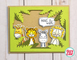Avery Elle - Peek-A-Boo Jungle - Clear Stamps, Steel Dies and Storage Pocket