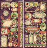 Graphic 45 Fruit & Flora - Chipboard Die-Cuts, Cardstock Die-cuts, Stickers, Ephemera & Envelope