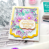 Pinkfresh Studio Floral Bunch - Stamp, Layering Stencils and Die - 3 Items